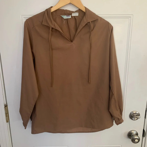 Vintage Brown Soft Blouse - Picture 1 of 3